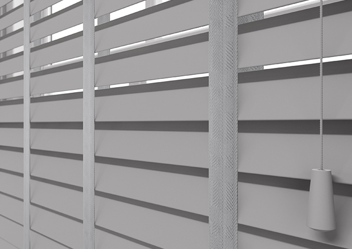 Ecowood Deluxe, Blizzard Grey Satin - Motorised Venetian Blind - Image 4